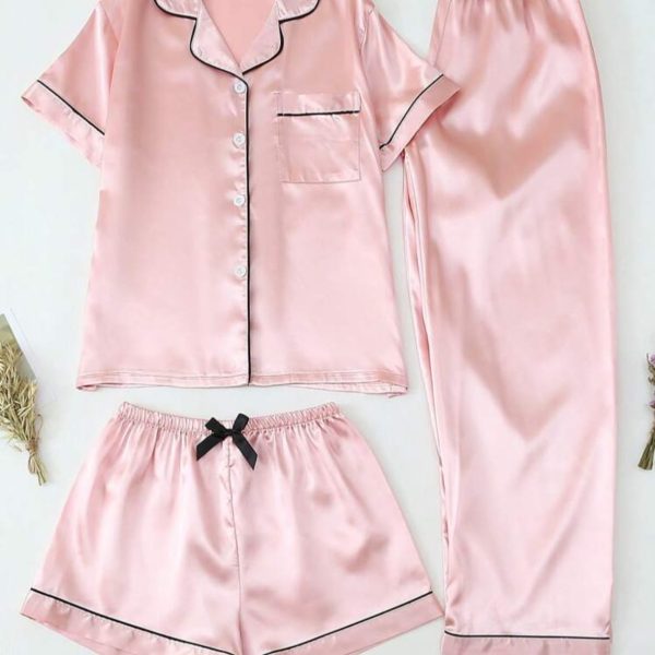 Ensemble de 3 pièces en satin