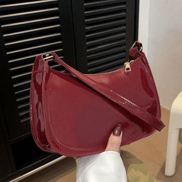 Sac bandoulière simple bordeaux pour femme
