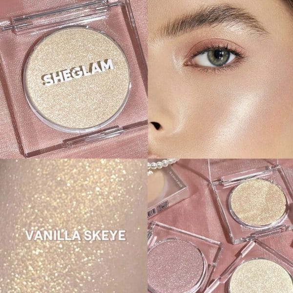 SHEGLAM Surligneur En Mousse De Cristal Cosmique-Surligneur En Poudre Skeye à La Vanille Surligneur Scintillant Longue Tenue éClaircissant Sans Agglutination Cadeaux De NoëL Et D'Hiver Du  Surligneur PâQues FêTe Des MèRes Remise De DiplôMe Anniversaire Vacances Printemps ÉTé Y2K Fantaisie Mode Maquillage CosméTique FêTe Plage Voyage Camping ExtéRieur ÉCole Campus Voyage Festivals DéCor Cadeau PréSent Rose Fille Cosplay Meilleur Couleur Charme Ambiance
