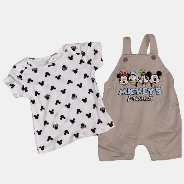 Salopette et t shirt Mickey