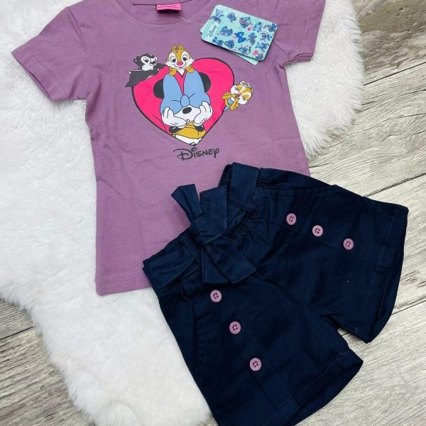 Ensemble 2 pièces fillettes violet