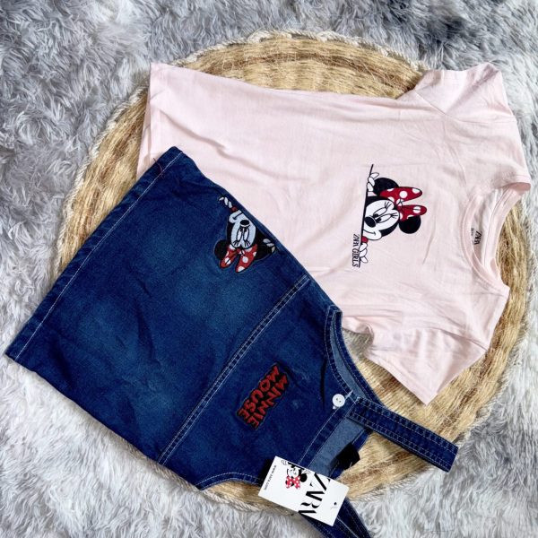 Jolie salopette minnie mouse en jean et t shirt (Copie)