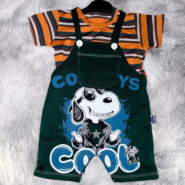 Jolie salopette chien garçon