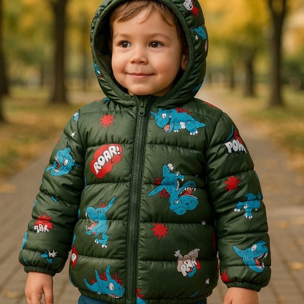 Doudoune veste Dinosaures hiver enfant