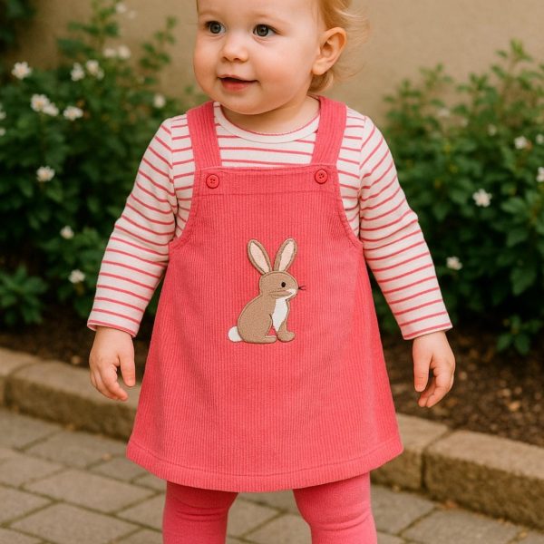 Salopette bébé george pour fillette couleur Rose