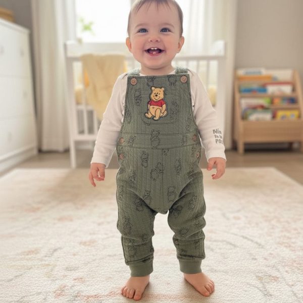 barboteuse salopette enfant Ours Verte
