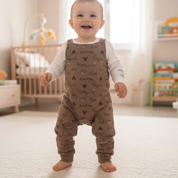 barboteuse salopette enfant Mikey marron