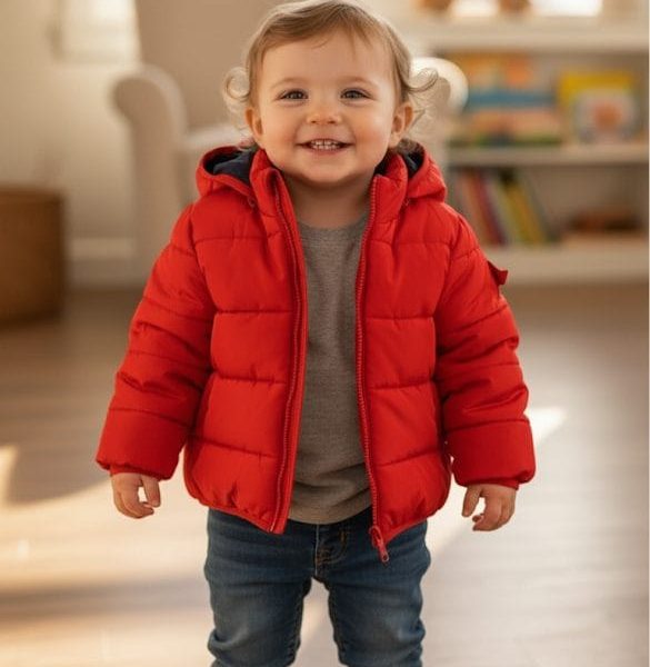 Doudoune veste bébé Kiabi Rouge