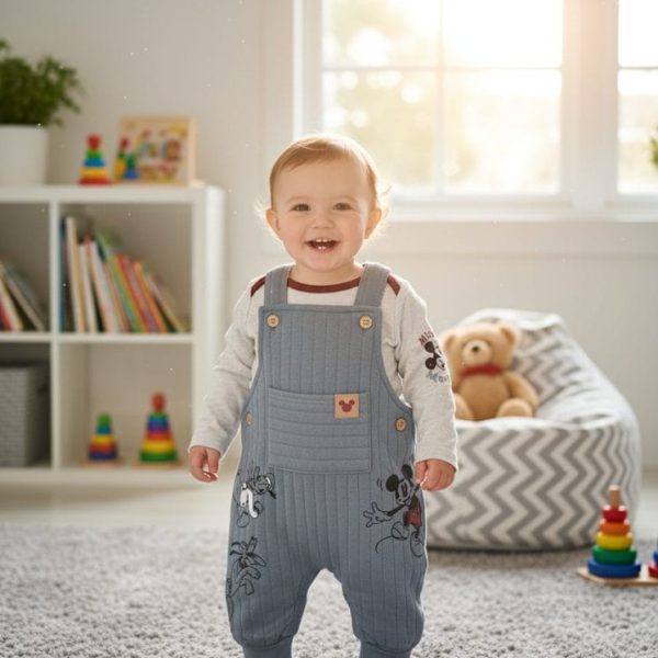 Salopette bébé george pour enfants Mikey bleu