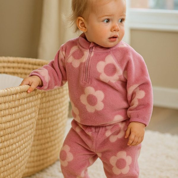 Ensemble fillette chaud rose