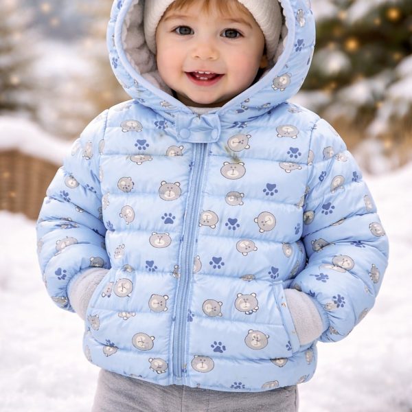 Doudoune veste motifs Ours hiver enfant