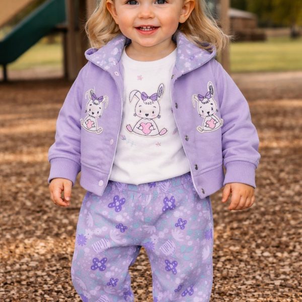 Ensemble 3pcs Fillettes : pull , veste , pantalon