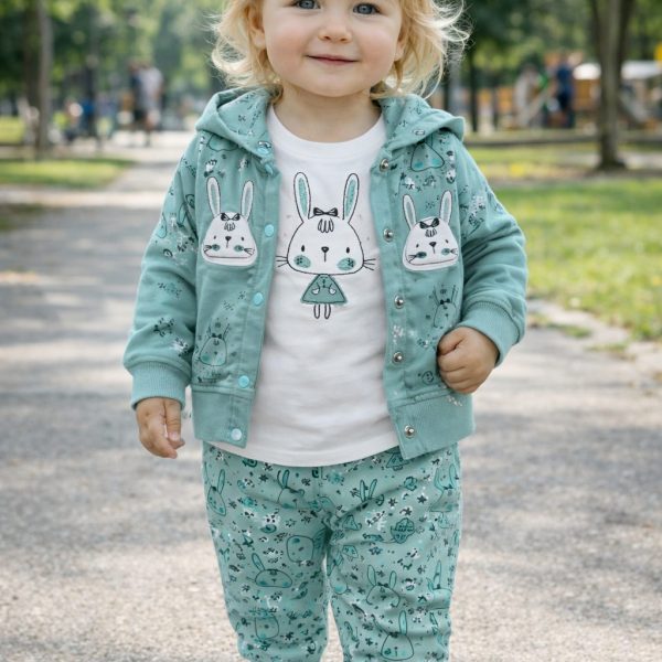 Ensemble 3pcs Fillettes : pull , veste , pantalon