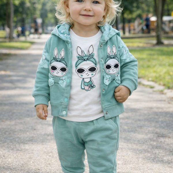 Ensemble 3pcs Fillettes : pull , veste , pantalon