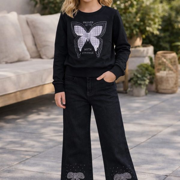 2pcs Pull + Jean Noir ZARA