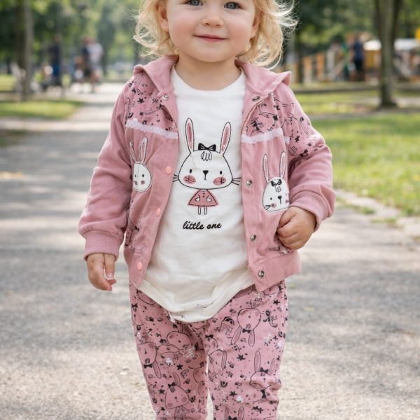 Ensemble 3pcs Fillettes : pull , veste , pantalon