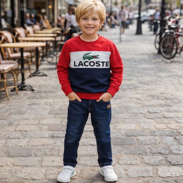 2pcs Pull Lacoste + Jean bleu