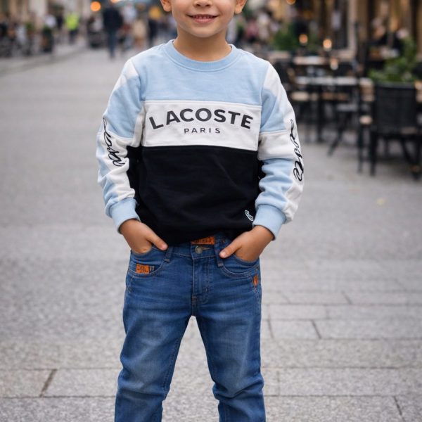 2pcs Pull Lacoste + Jean bleu