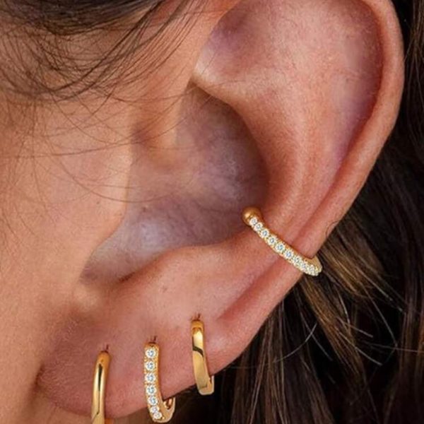 Boucles d'oreilles créoles en or plaqué