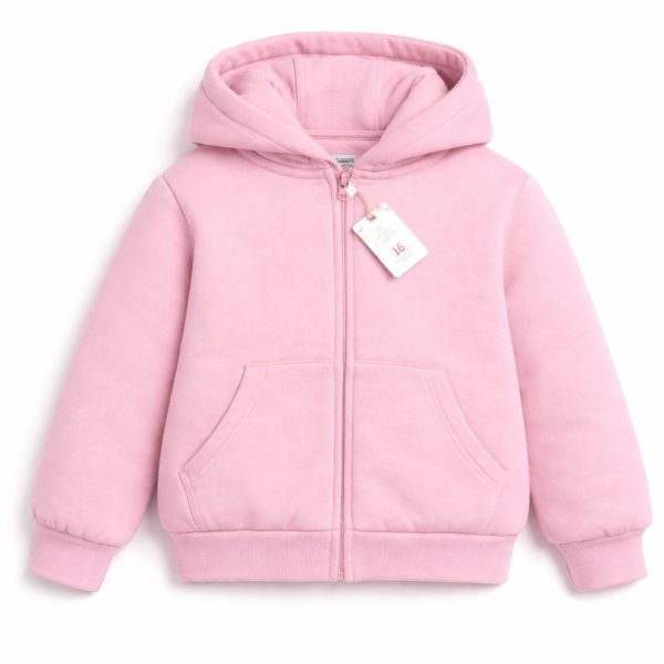 Veste fille à capuche en cotton Simple