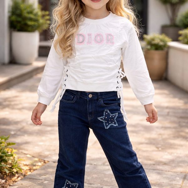 2pcs Pull DIOR + Pantalon jean