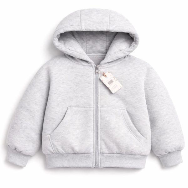 Veste fille à capuche en cotton Simple