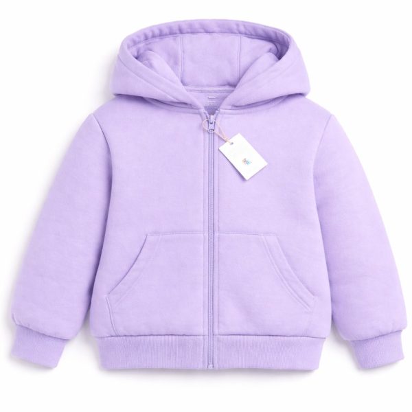 Veste fille à capuche en cotton Simple