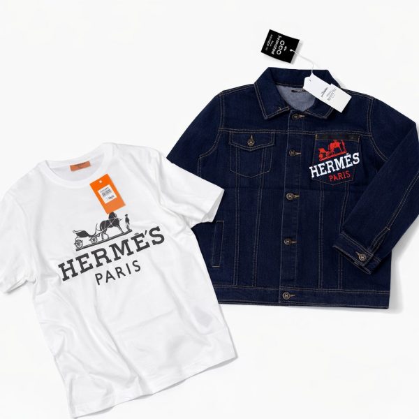 2pcs chemise et t-shirt hermes