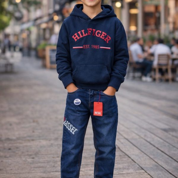 2pcs Sweat-shirt + Jean bleu diesel