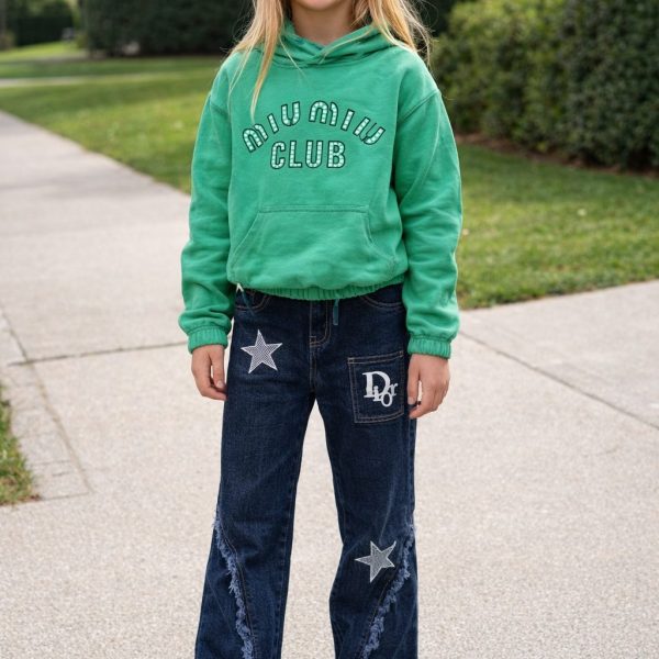 2pcs sweat miu miu+ Jean bleu dior