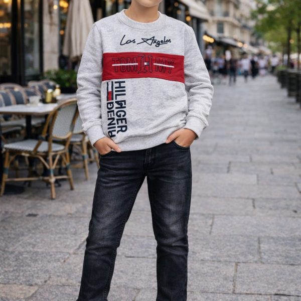 2pcs Pull tommy Hilfigher + Jean noir LV