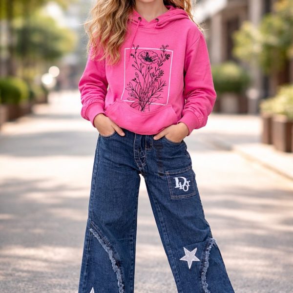 2pcs sweat primark + Jean bleu dior