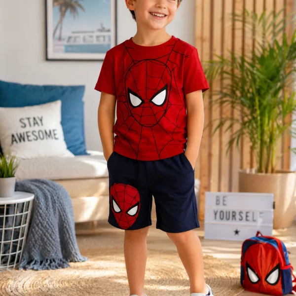 Ensemble enfant Spiderman Rouge et bleu