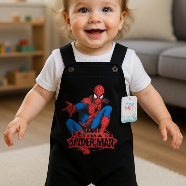 2pcs; salopette et t shirt spiderman
