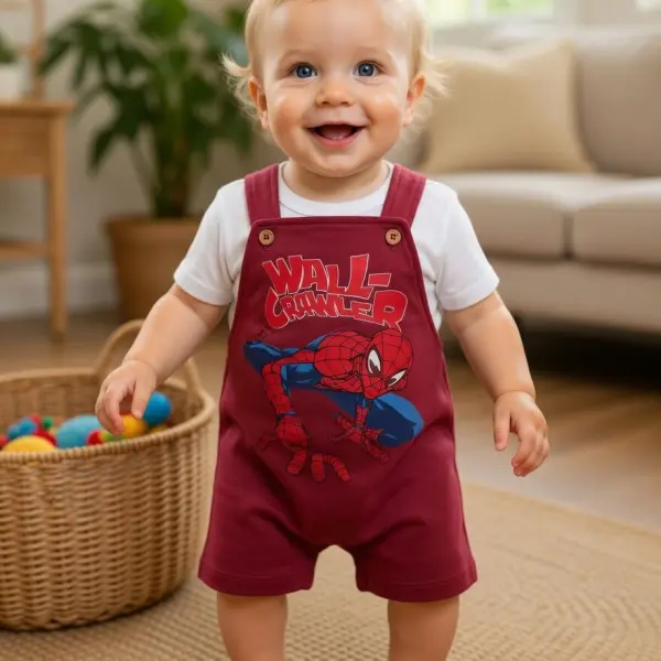 salopette et t shirt spiderman marron  (Copie)