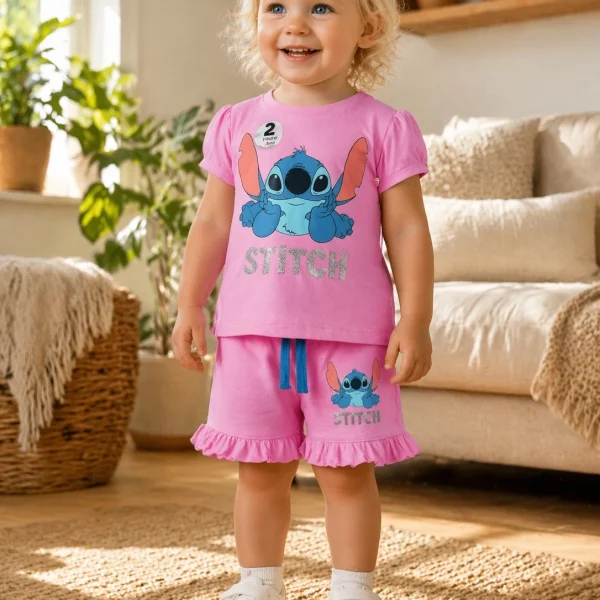 Ensemble stitch demi manche et short