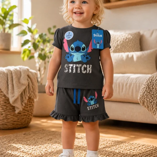 Ensemble stitch demi manche et short