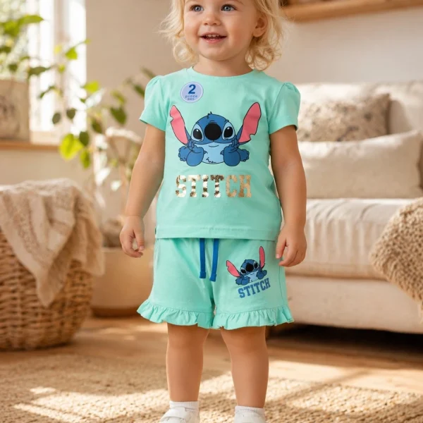 Ensemble stitch demi manche et short