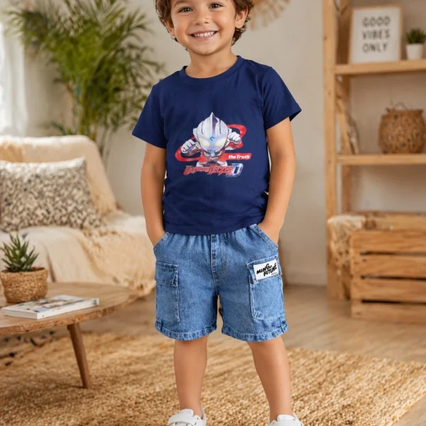 Ensemble enfant t shirt et short jean