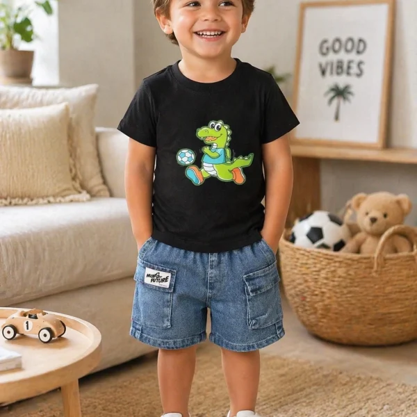 Ensemble enfant t shirt et short jean