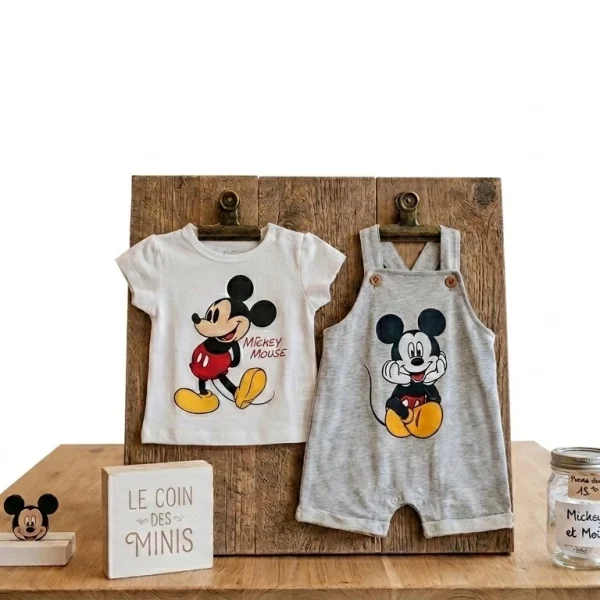 Jolie salopette et t shirt Mickey