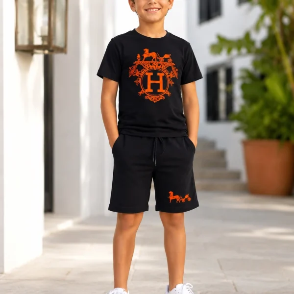 Ensemble T-shirt et short Cotton Hermes