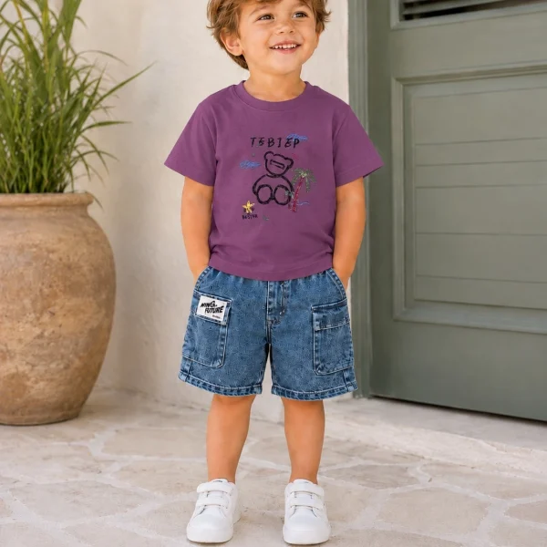 Ensemble enfant t shirt et short jean