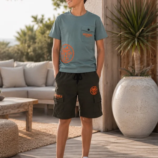 Ensemble T-shirt et short Cotton Hermes