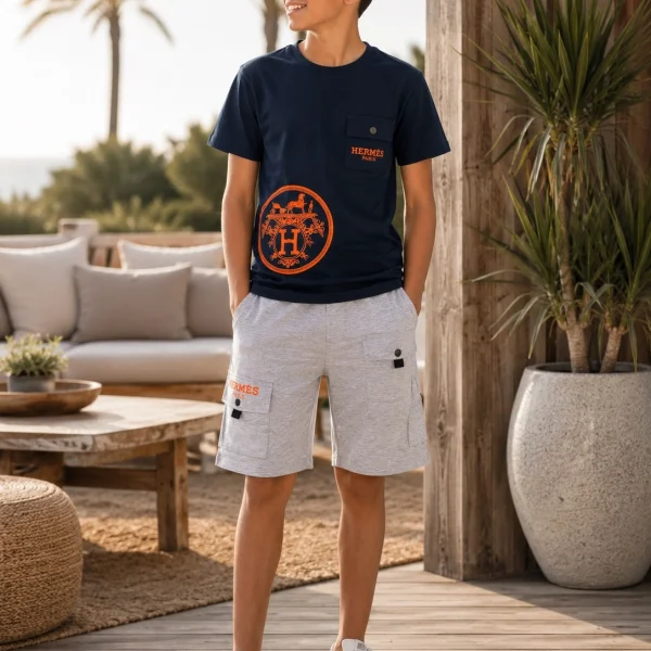 Ensemble T-shirt et short Cotton Hermes