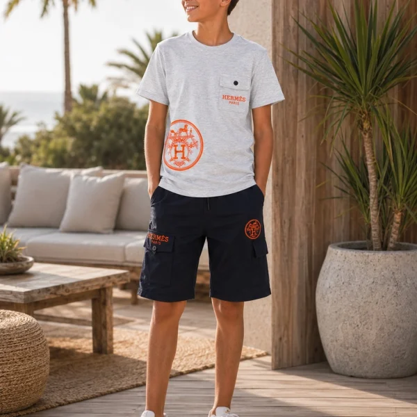 Ensemble T-shirt et short Cotton Hermes
