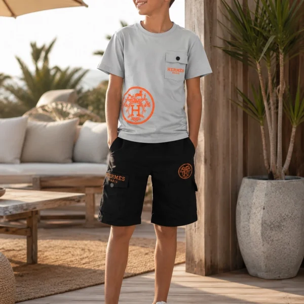 Ensemble T-shirt et short Cotton Hermes